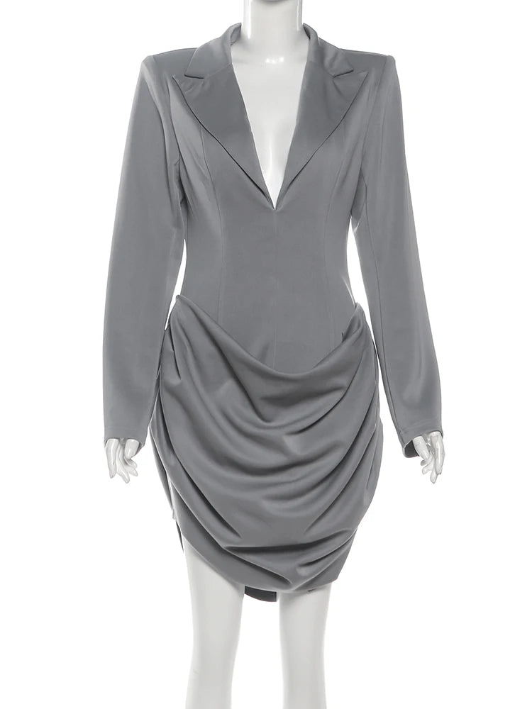 NastyENF Board Meeting Elegant Bodycon Dress with Irregular Hem