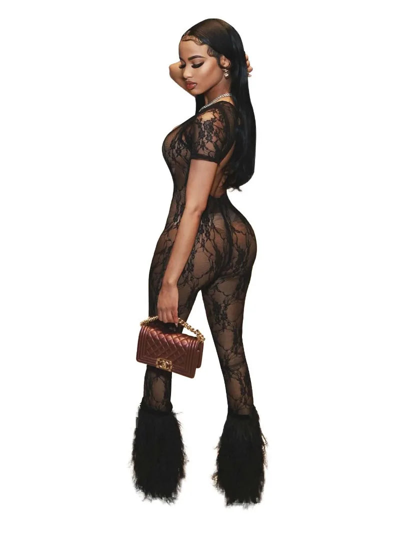 NastyENF Love & Lace Sexy see through Jumpsuit