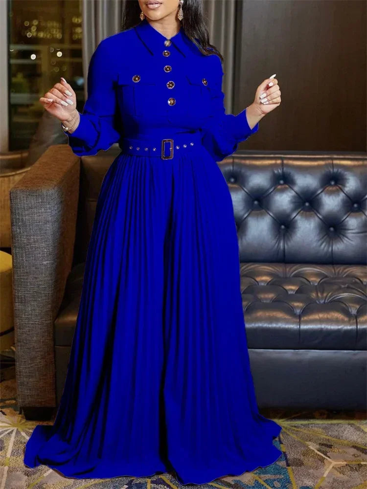 NastyENF Pleat the Fifth Jumpsuit with Belt and Pleated Bottom