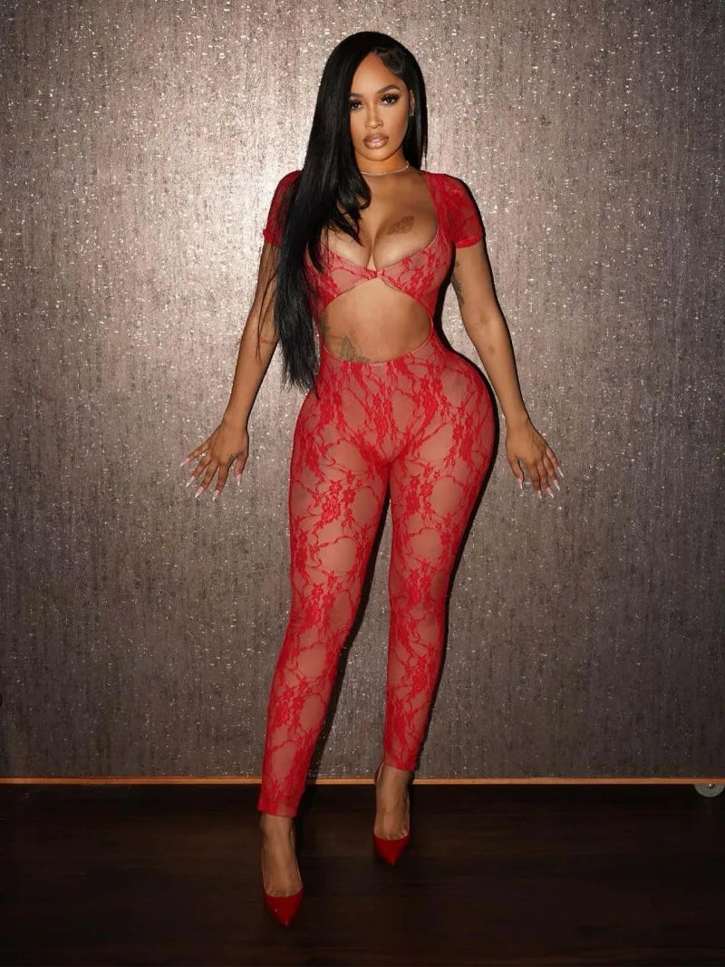 NastyENF Love & Lace Sexy see through Jumpsuit