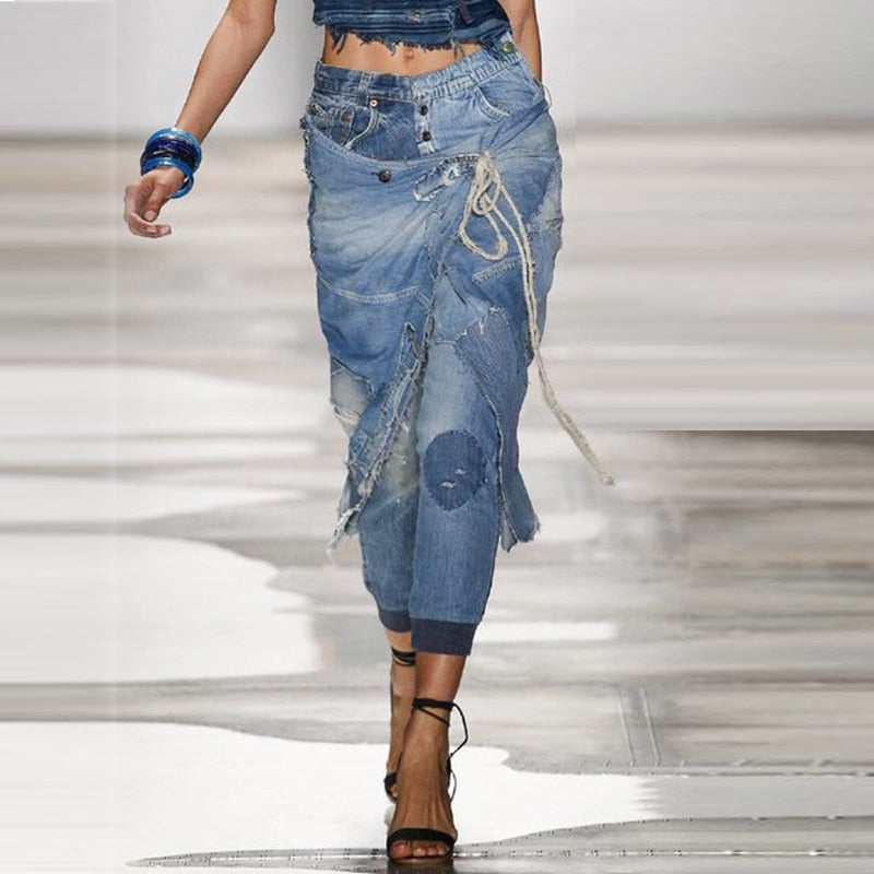 NastyENF Options Jean pants with Skirt Overlay