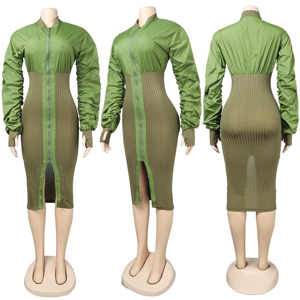 NastyENF Making Moves Knit Bodycon Midi Dress