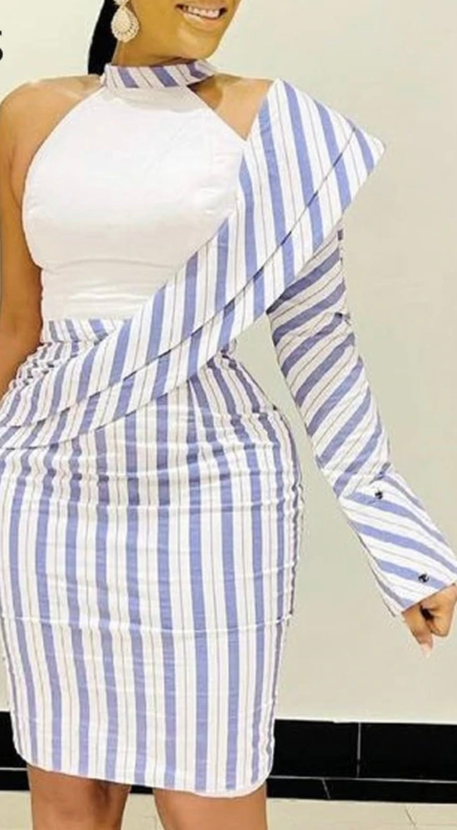 NastyENF Never Basic Striped Halter Dress