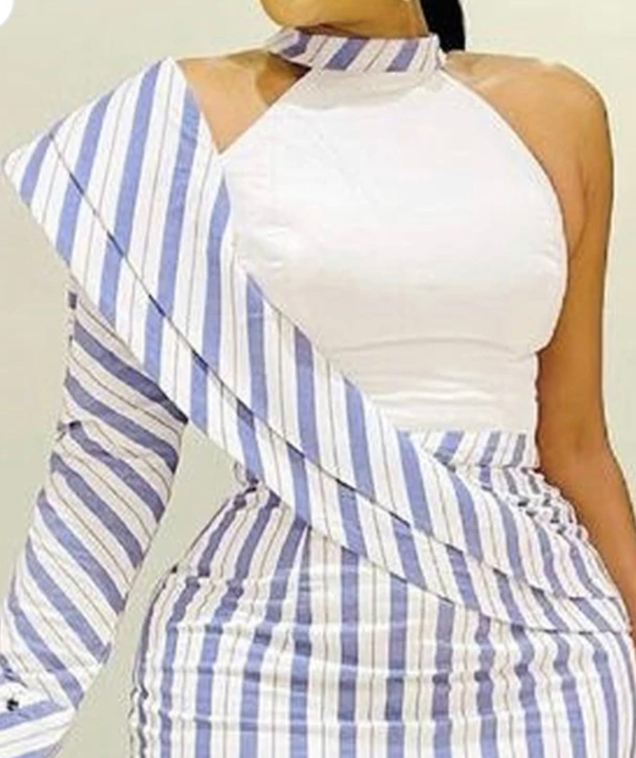 NastyENF Never Basic Striped Halter Dress