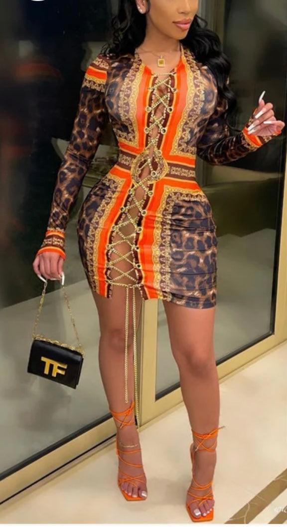 NastyENF Animal Instinct Leopard Mini Dress