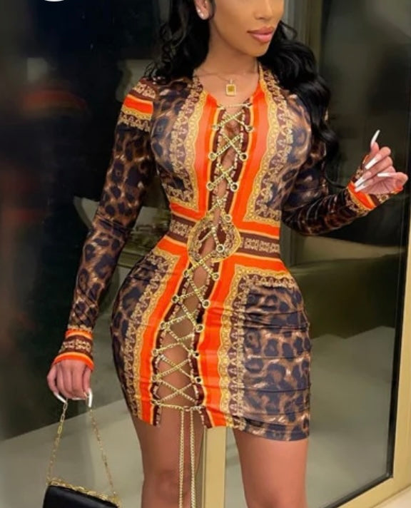 NastyENF Animal Instinct Leopard Mini Dress