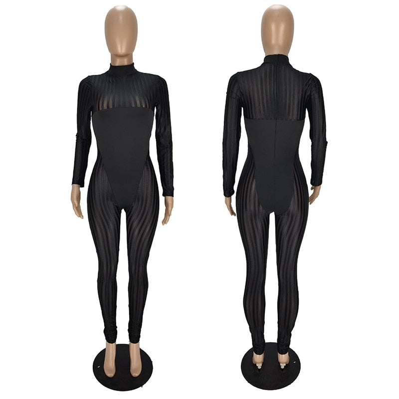 NastyENF Vertigo Mesh Bodycon Jumpsuit