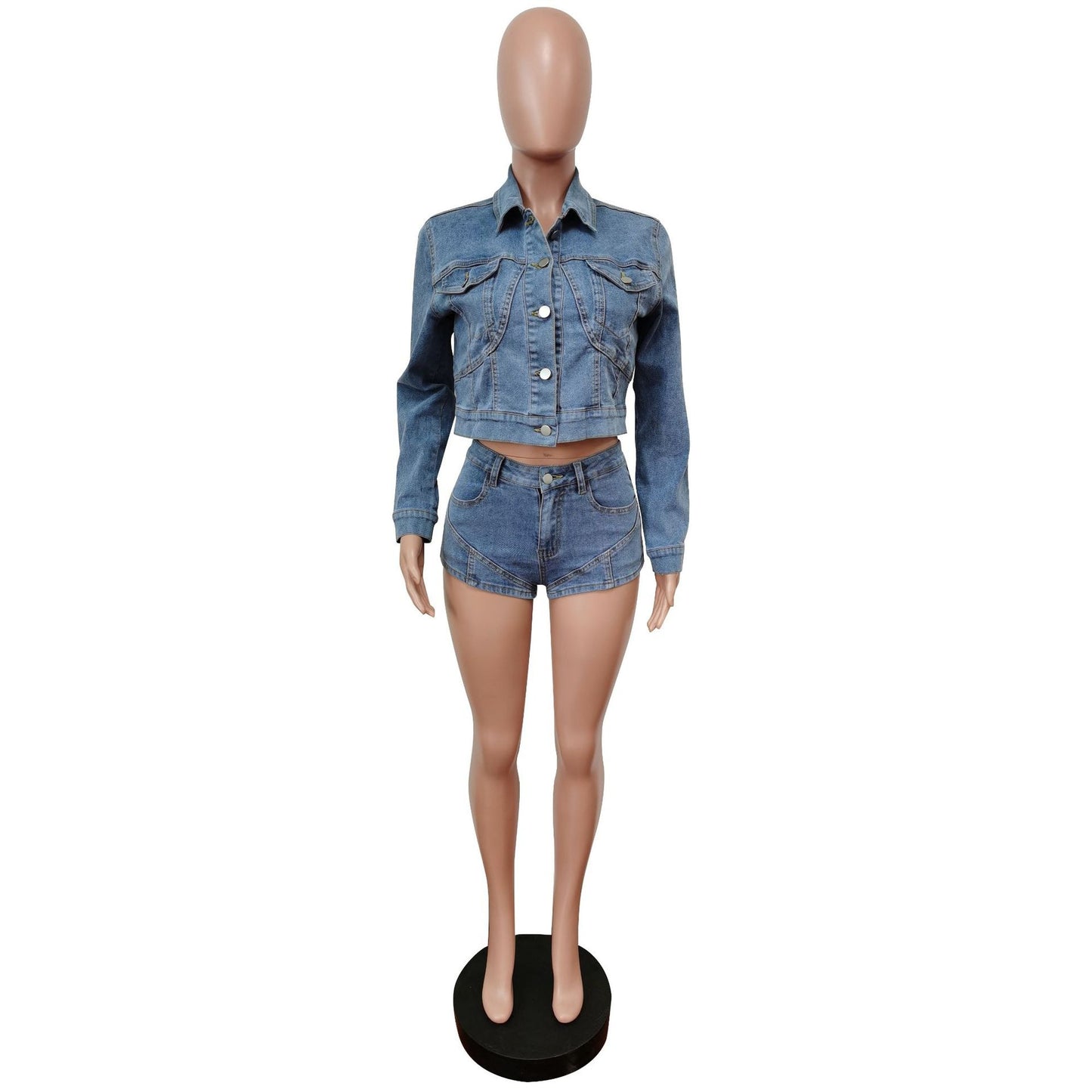 NastyENF Provoked Jean Jacket + Short Set