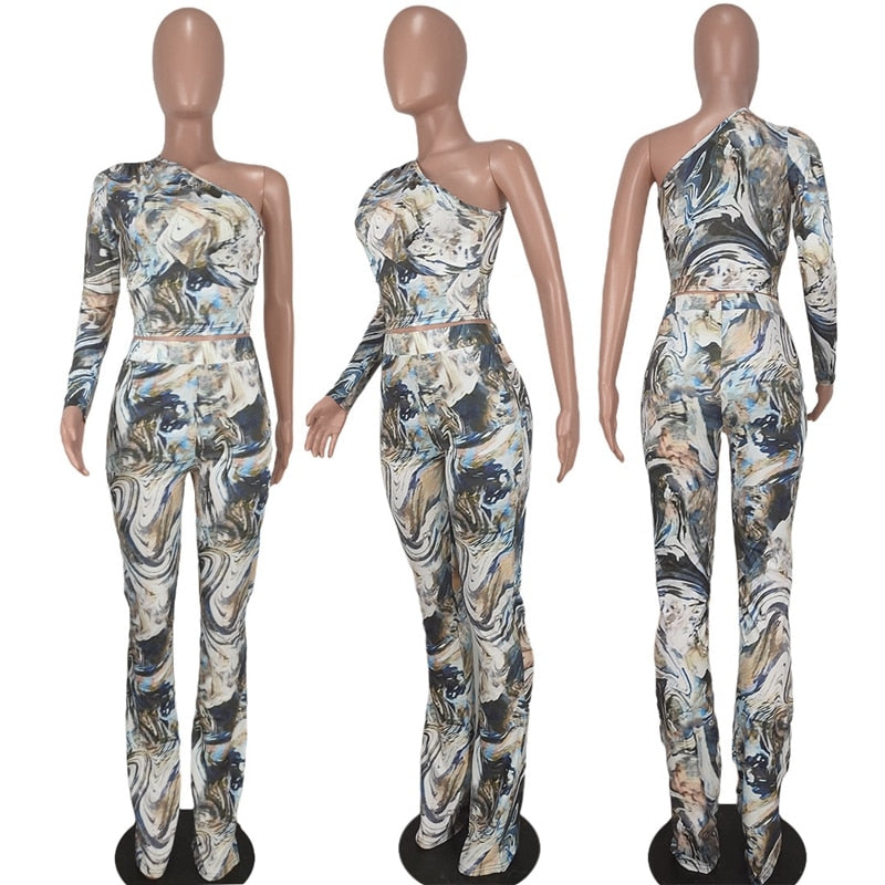 NastyENF Shading Printed Top and Pant Set