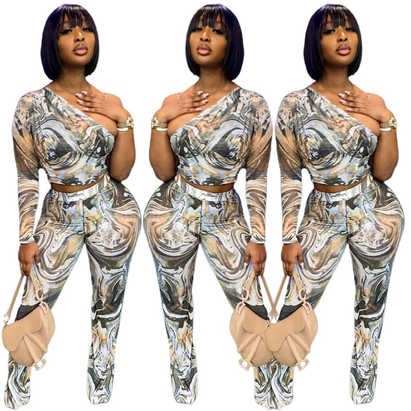 NastyENF Shading Printed Top and Pant Set