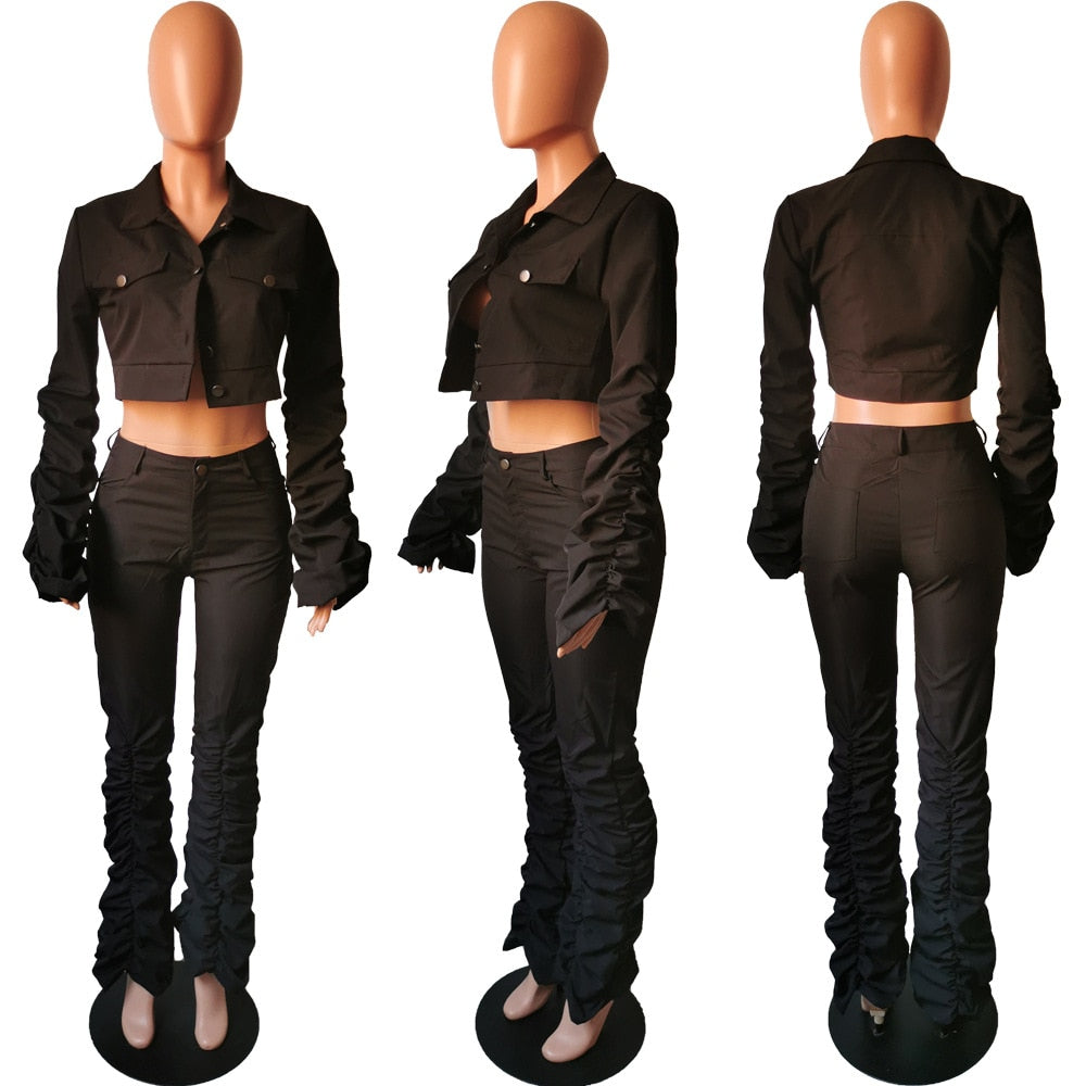 NastyENF Stacked Sexy Two-Piece Pant Set