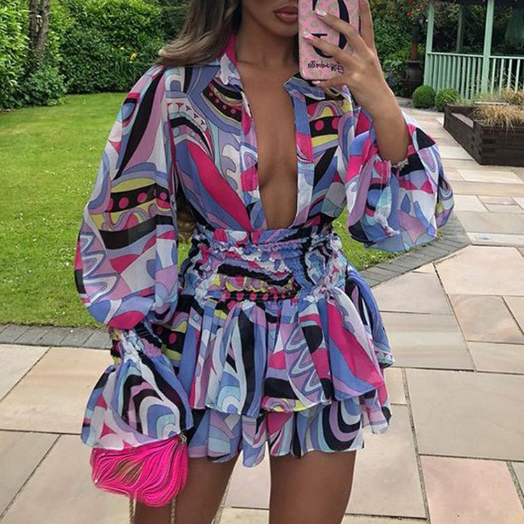 NastyENF Renaissance Ruffled Mini Dress