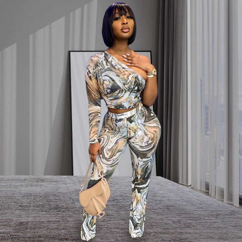 NastyENF Shading Printed Top and Pant Set