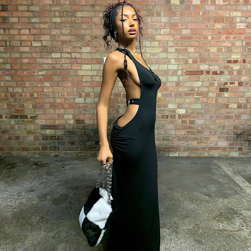 NastyENF Seduction Sexy Backless Maxi Dress