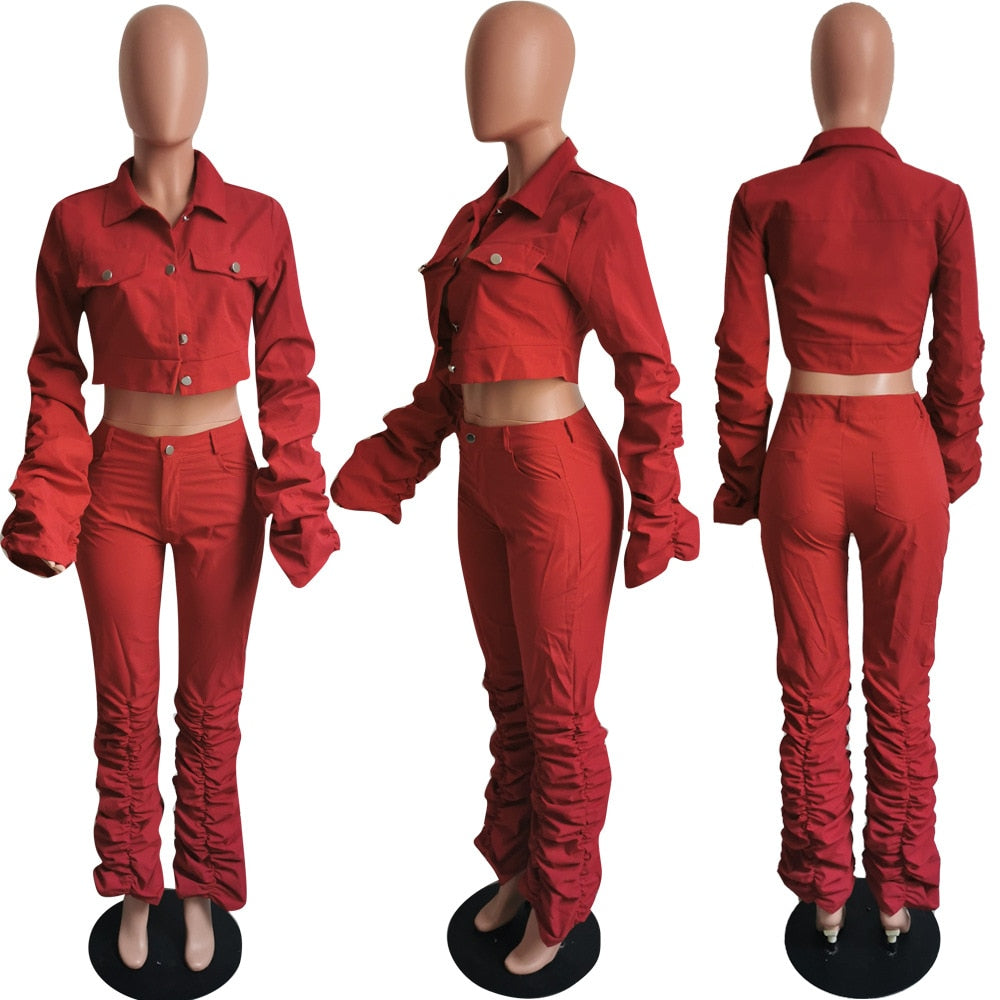 NastyENF Stacked Sexy Two-Piece Pant Set