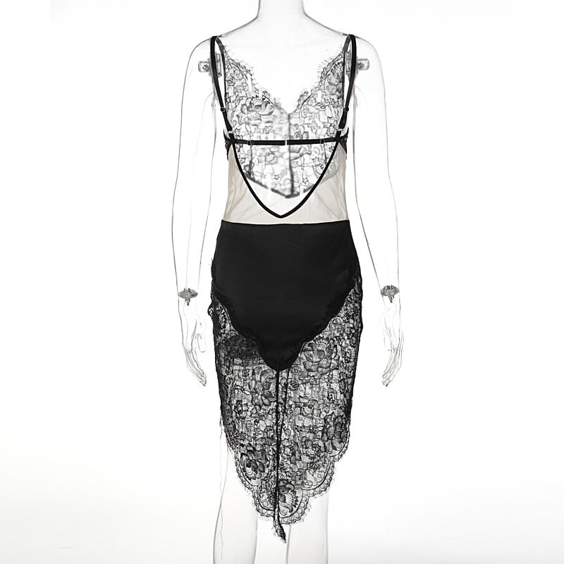 NastyENF Mirage Sexy Lace Bodycon Dress