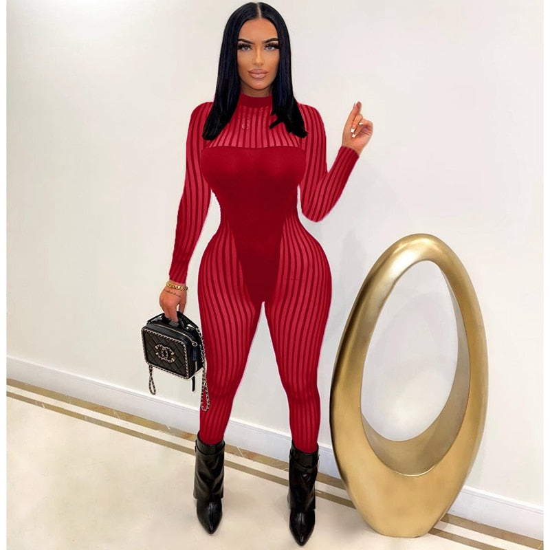 NastyENF Vertigo Mesh Bodycon Jumpsuit