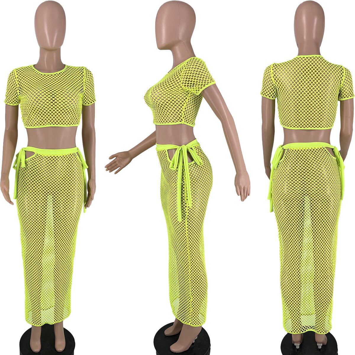 NastyENF Whole Lotta Love Gauze Beach Maxi Skirt Set