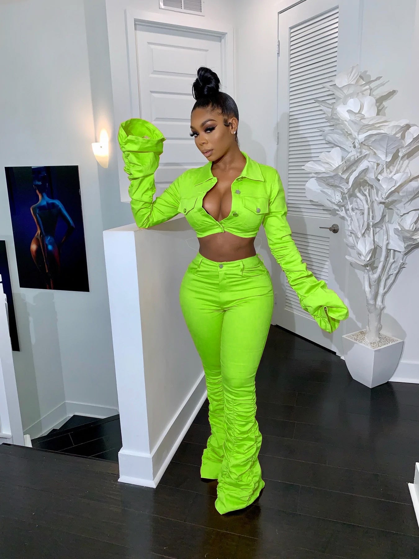 NastyENF Stacked Sexy Two-Piece Pant Set