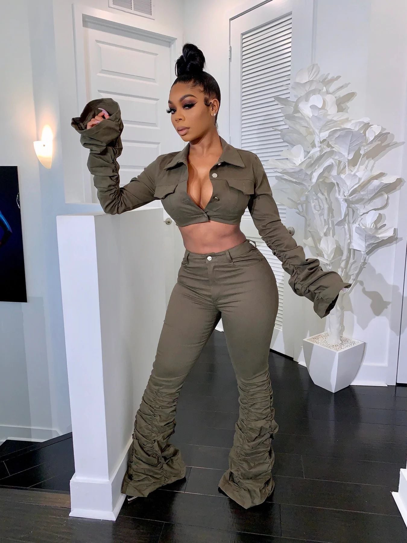 NastyENF Stacked Sexy Two-Piece Pant Set