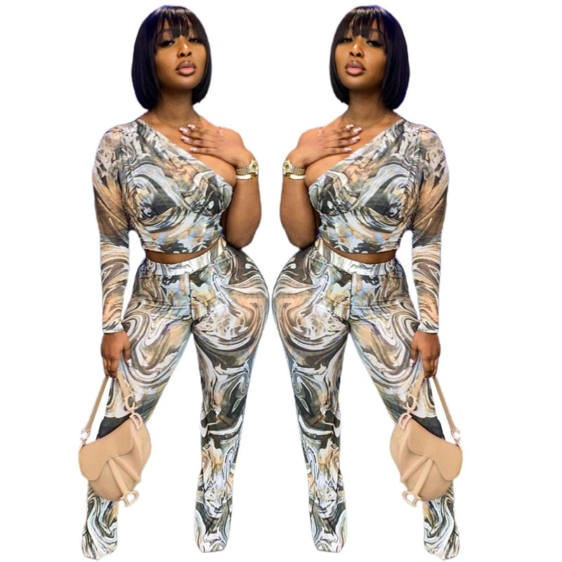 NastyENF Shading Printed Top and Pant Set