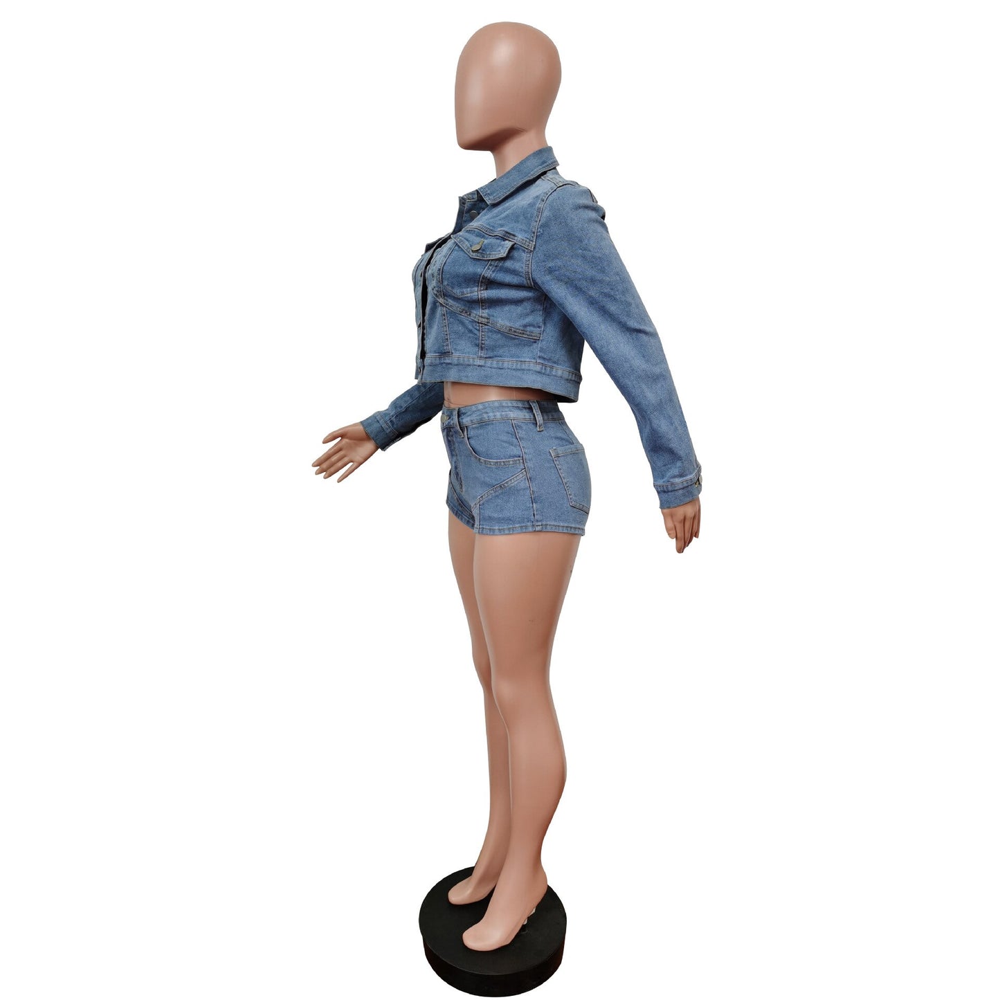 NastyENF Provoked Jean Jacket + Short Set