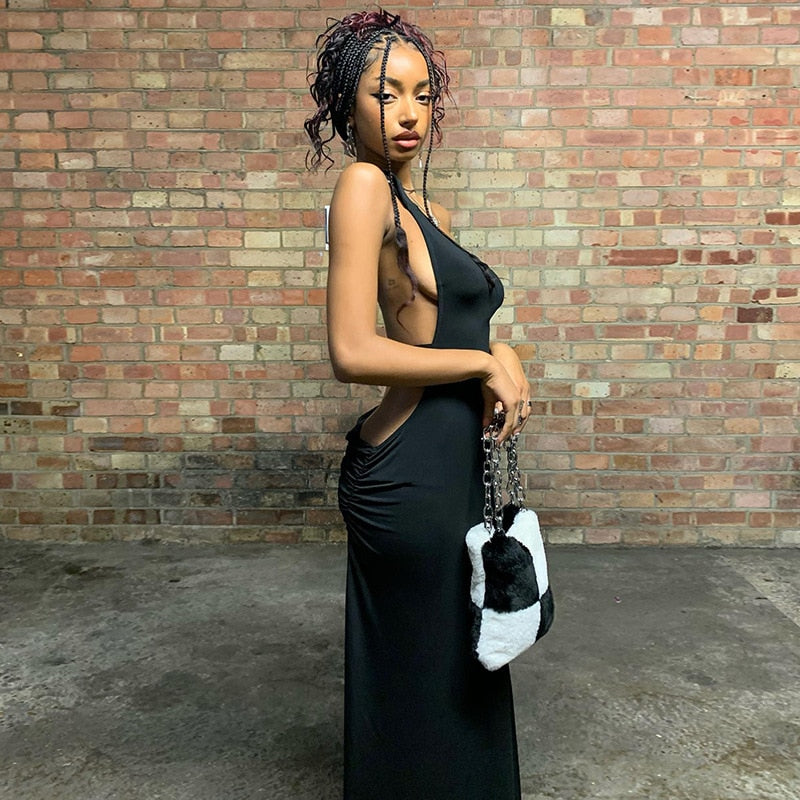 NastyENF Seduction Sexy Backless Maxi Dress