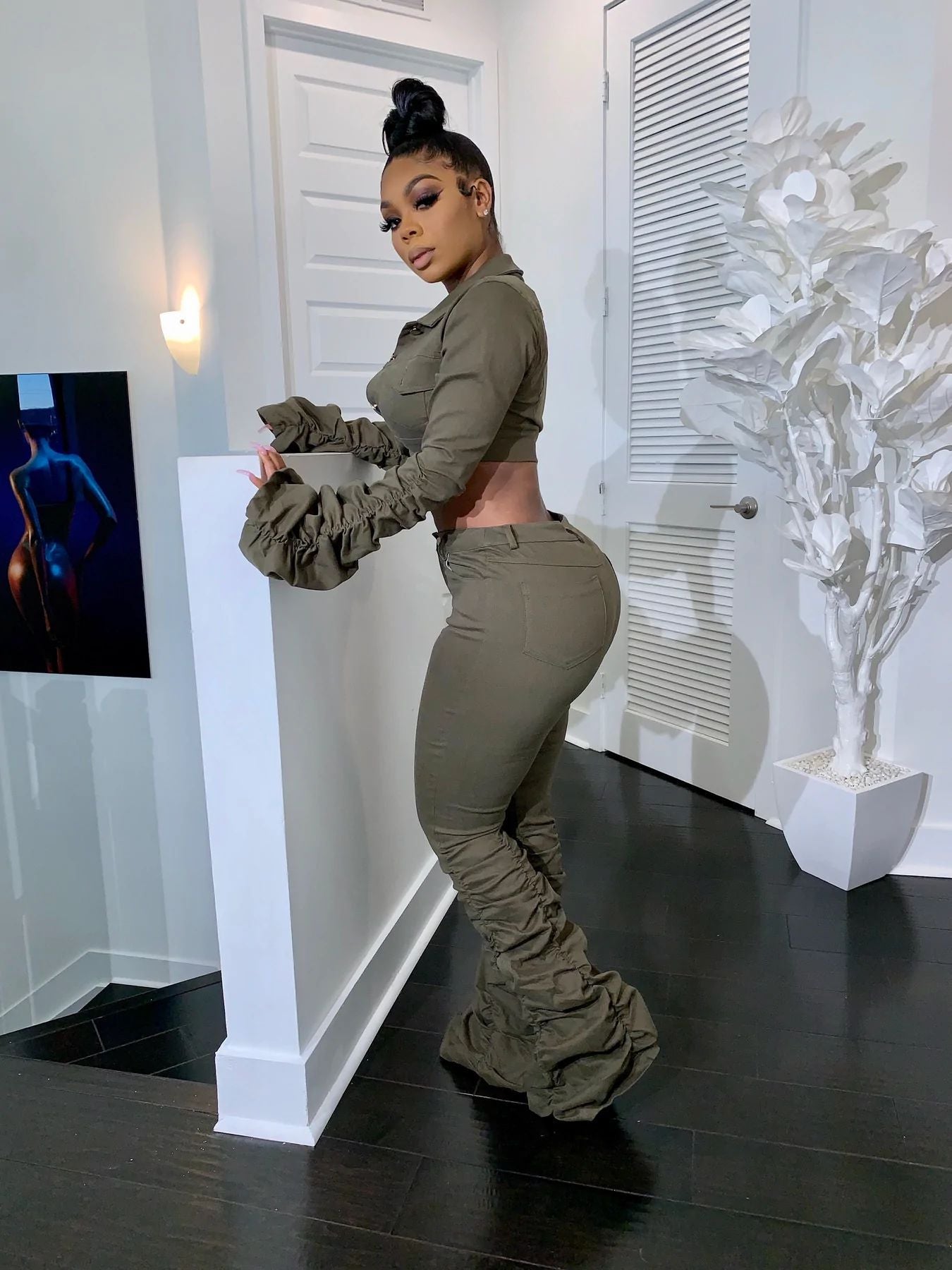 NastyENF Stacked Sexy Two-Piece Pant Set