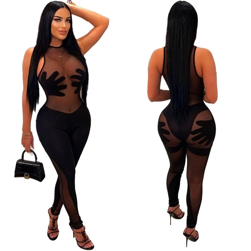 NastyENF Hands Off Sexy Mesh Jumpsuit