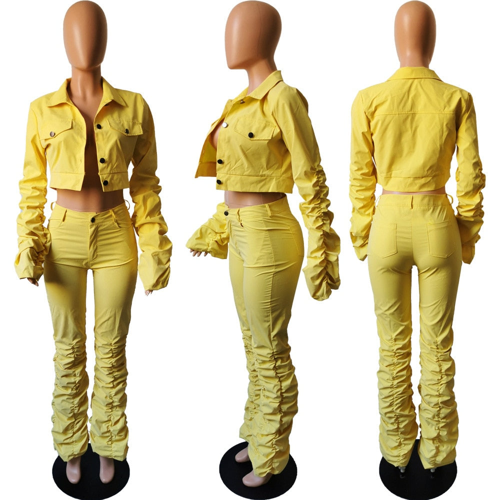 NastyENF Stacked Sexy Two-Piece Pant Set