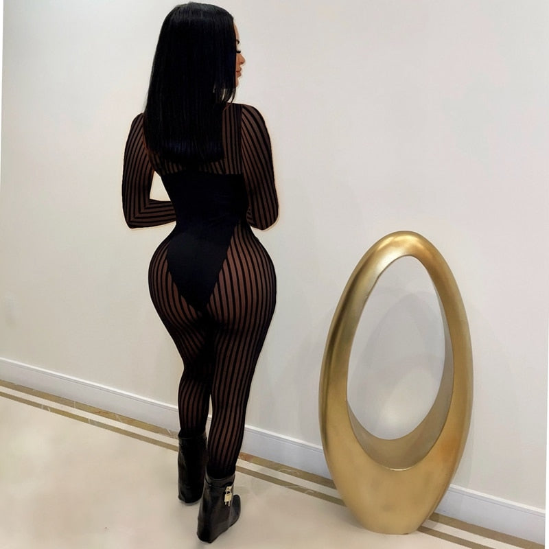NastyENF Vertigo Mesh Bodycon Jumpsuit