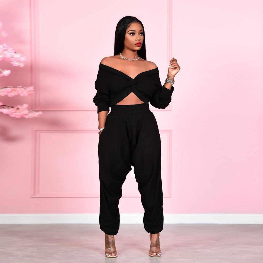 NastyENF Bow Down Two Piece Sweatshirt Set with Bow design