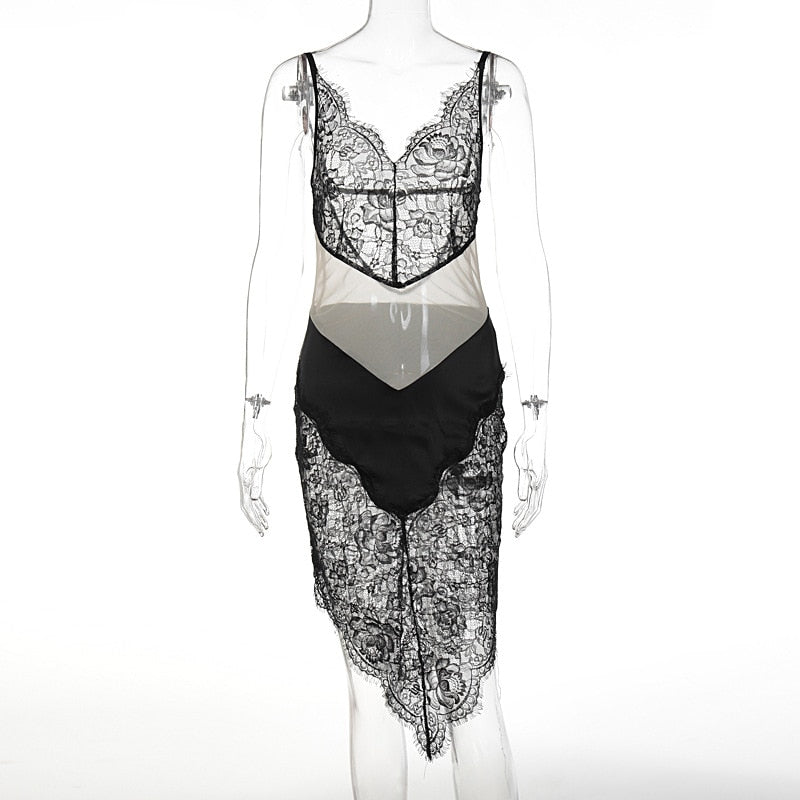 NastyENF Mirage Sexy Lace Bodycon Dress