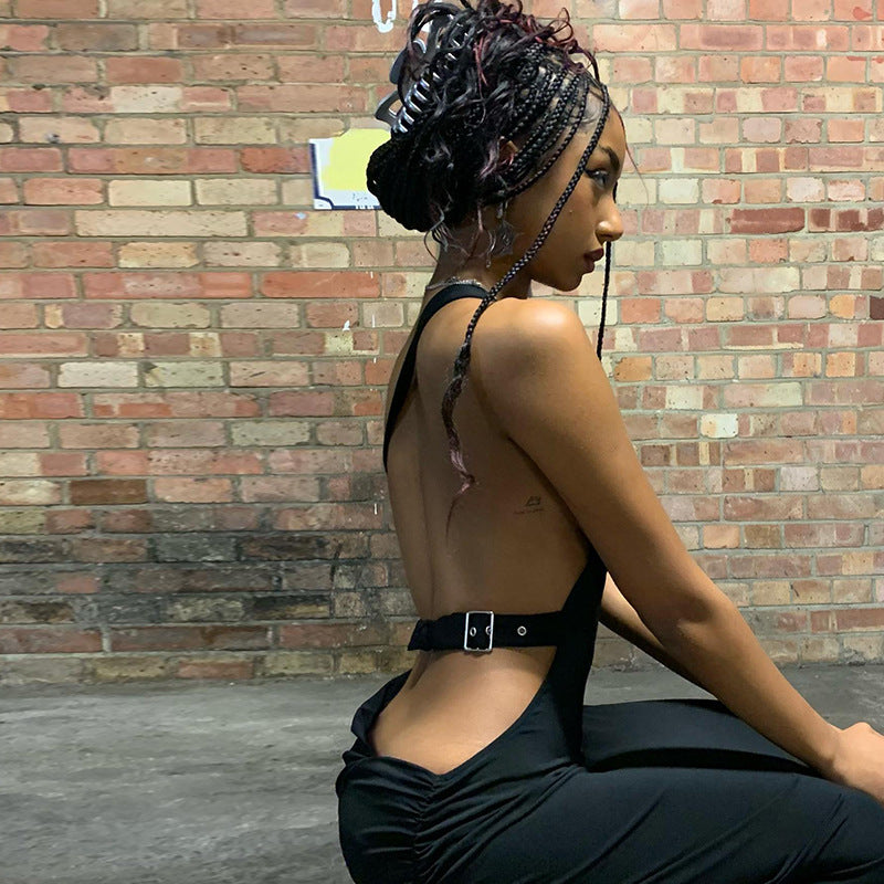 NastyENF Seduction Sexy Backless Maxi Dress