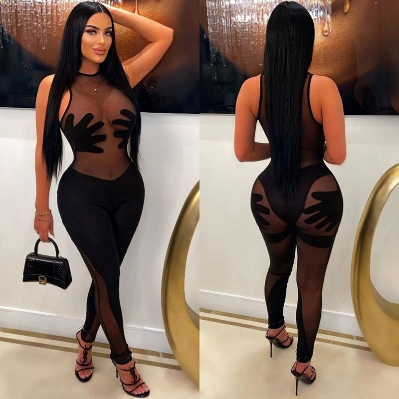 NastyENF Hands Off Sexy Mesh Jumpsuit