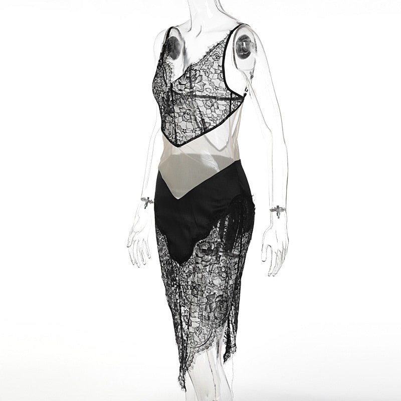 NastyENF Mirage Sexy Lace Bodycon Dress