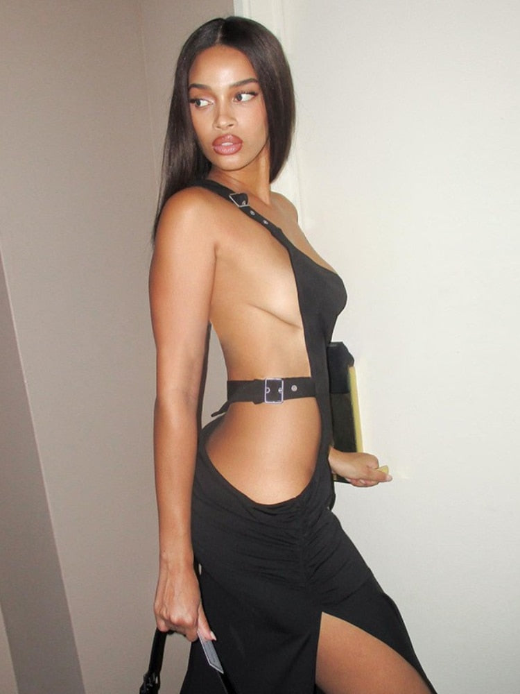 NastyENF Seduction Sexy Backless Maxi Dress