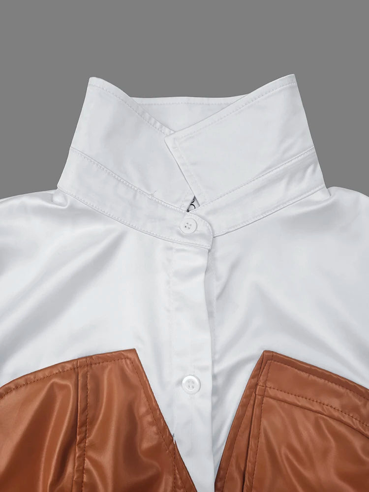 NastyENF Versatility Faux Leather Belted Midi Dress