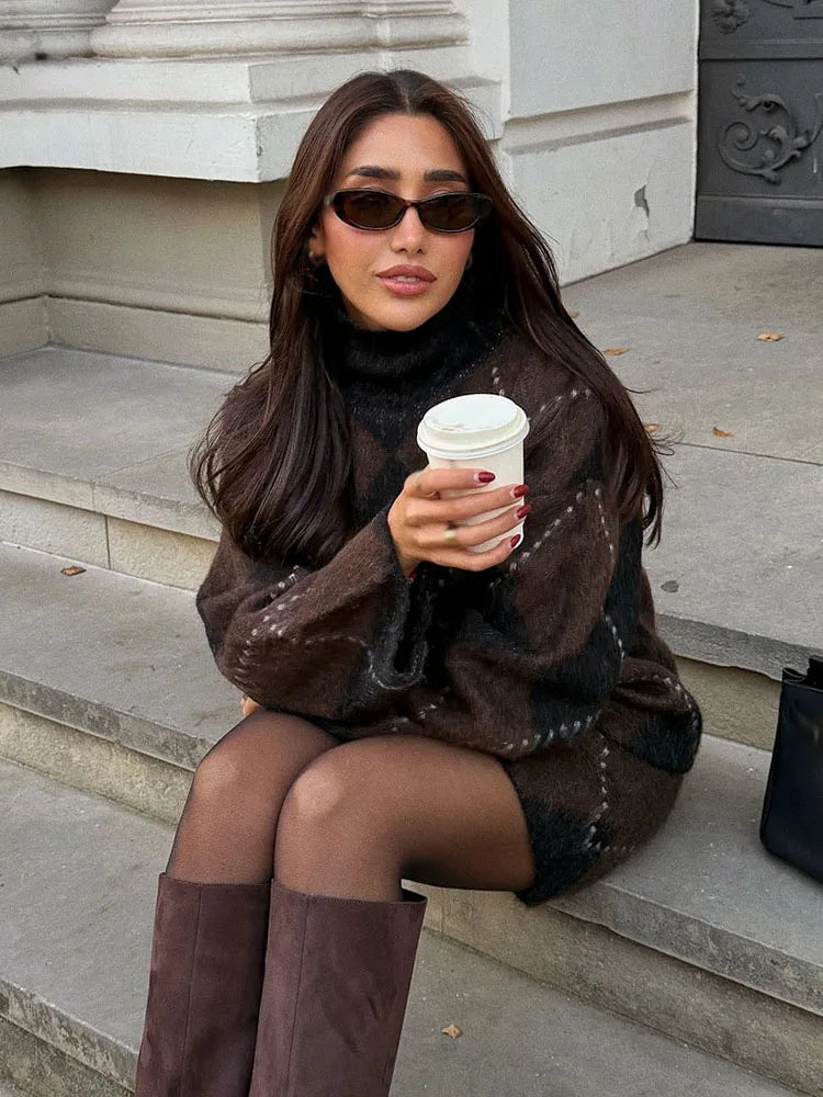 NastyENF Sweater Weather Knittted Long Sleeve Mini Skirt Set