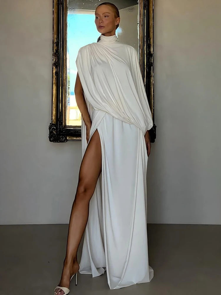 NastyENF Goddess Vibes Greek Style 2Piece Skirt Set with Asymmetrical Hem