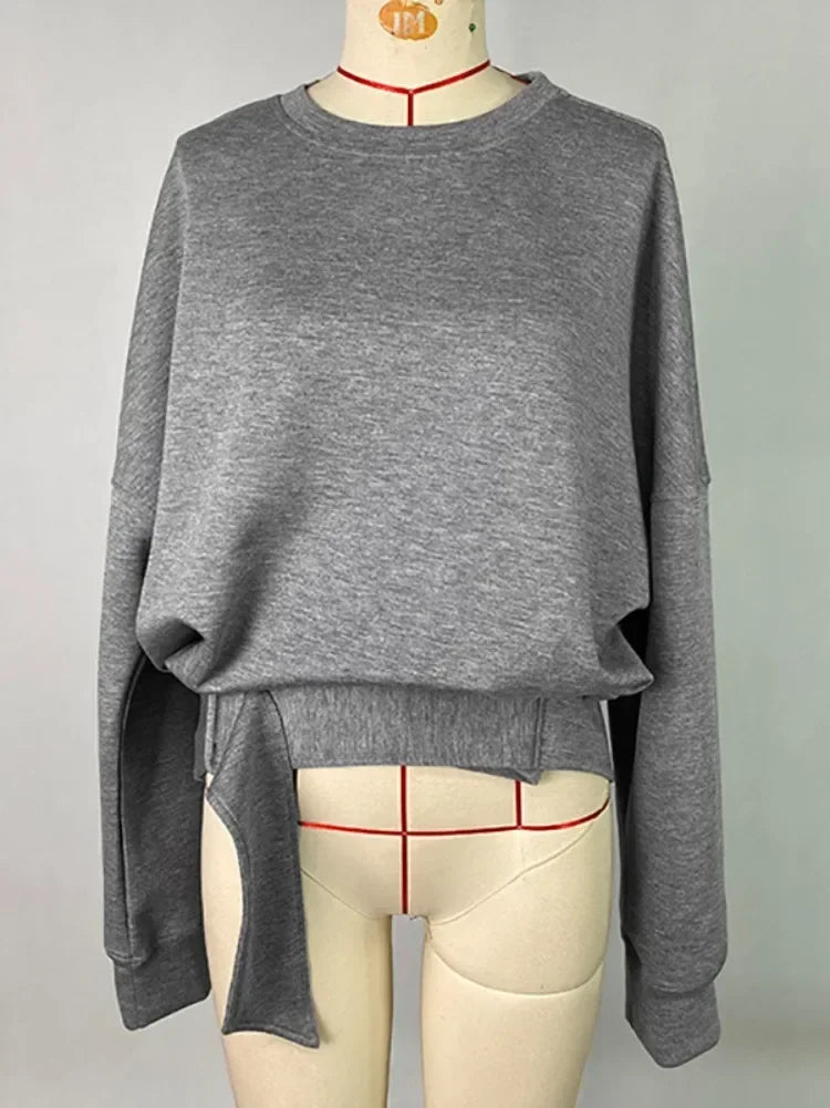 NastyENF No Sweat Stylish Sweatshirt with Belt Buckle Detail