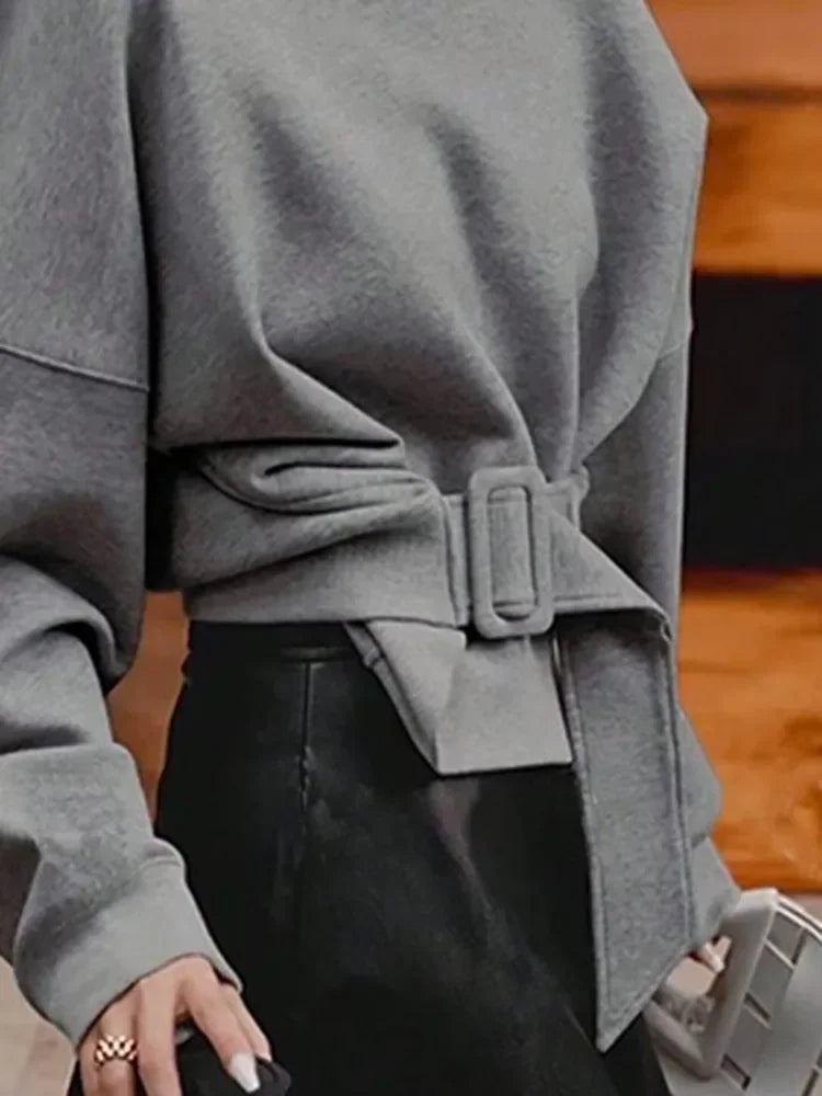 NastyENF No Sweat Stylish Sweatshirt with Belt Buckle Detail