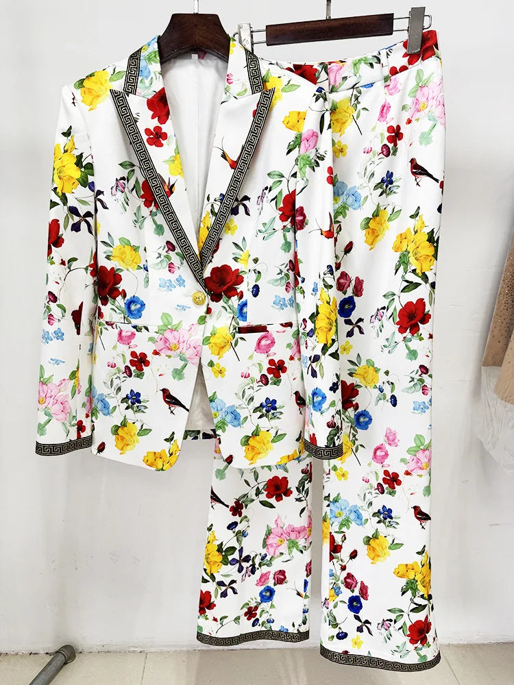 NastyENF Ingrown Luxury Printed Blazer Pantsuit