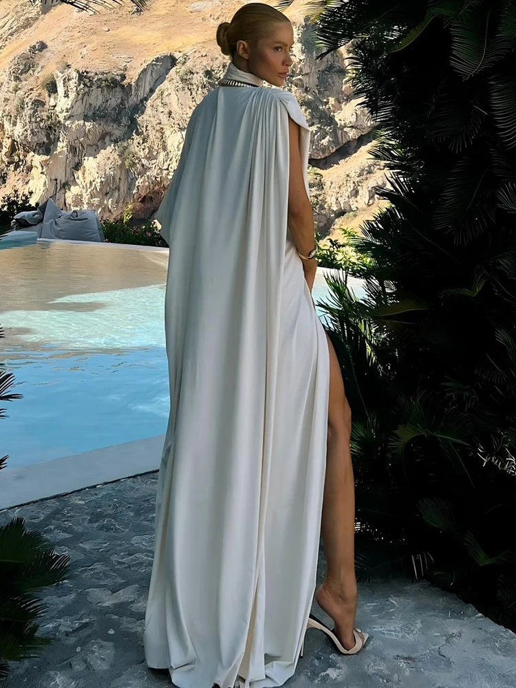 NastyENF Goddess Vibes Greek Style 2Piece Skirt Set with Asymmetrical Hem