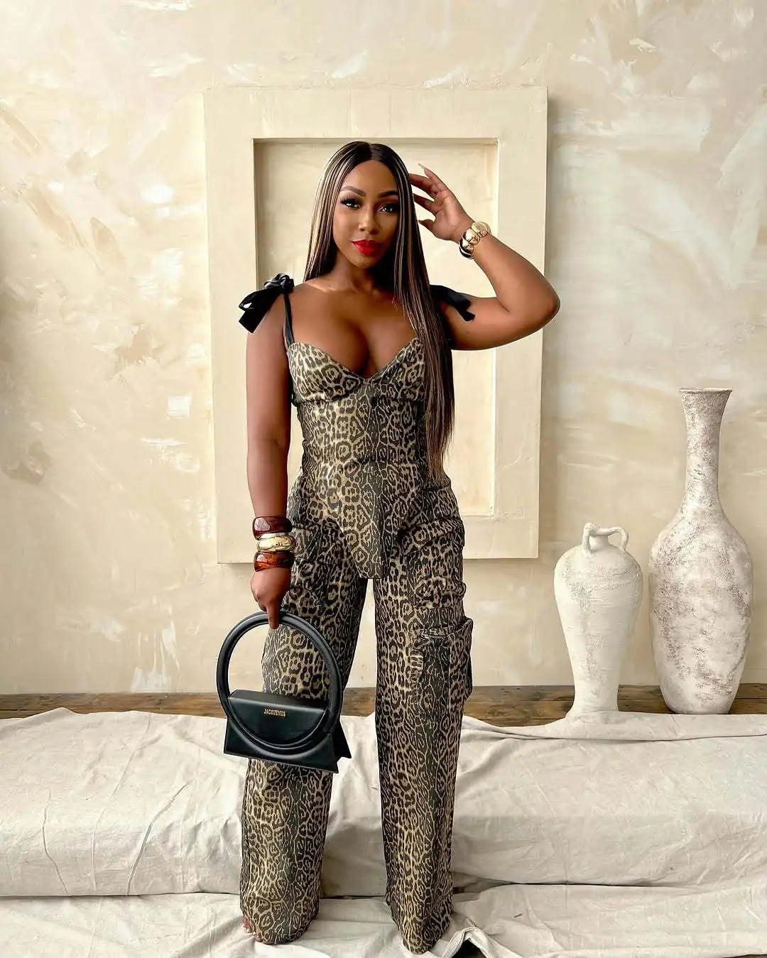 NastyENF Photogenic Printed Two Piece Set with Corset Ties