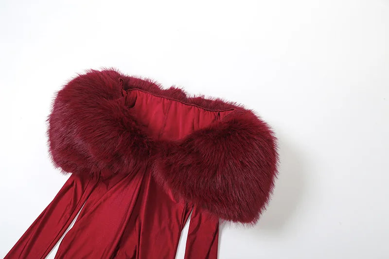 NastyENF Furry Friends Luxury Furry Off Shoulder Jumpsuit