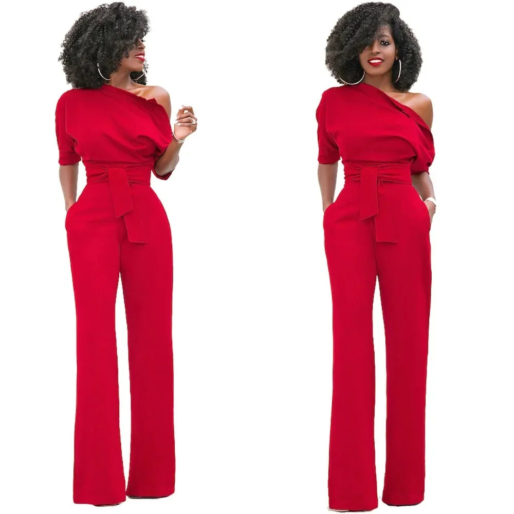 NastyENF Busy Signals Sexy Jumpsuit with Half Sleeve and Pockets