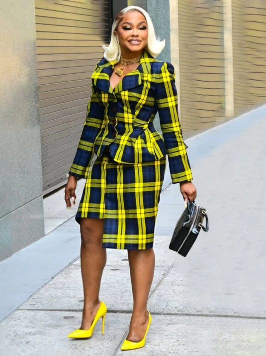 NastyENF Check Me Out Sexy Plaid Skirt Set