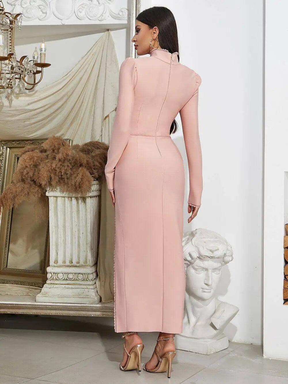 NastyENF Fairy Tales Sexy Lace Up Midi Calf Bandage Dress