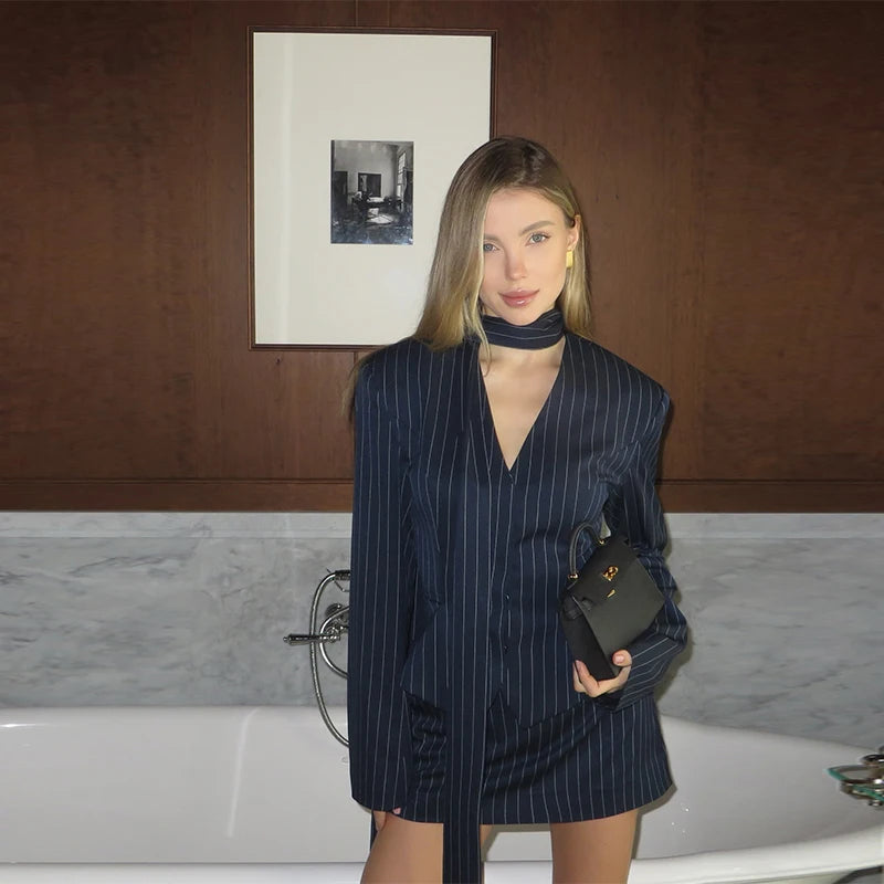 NastyENF Pinned Down Elegant 3 Piece Suit with Scarf